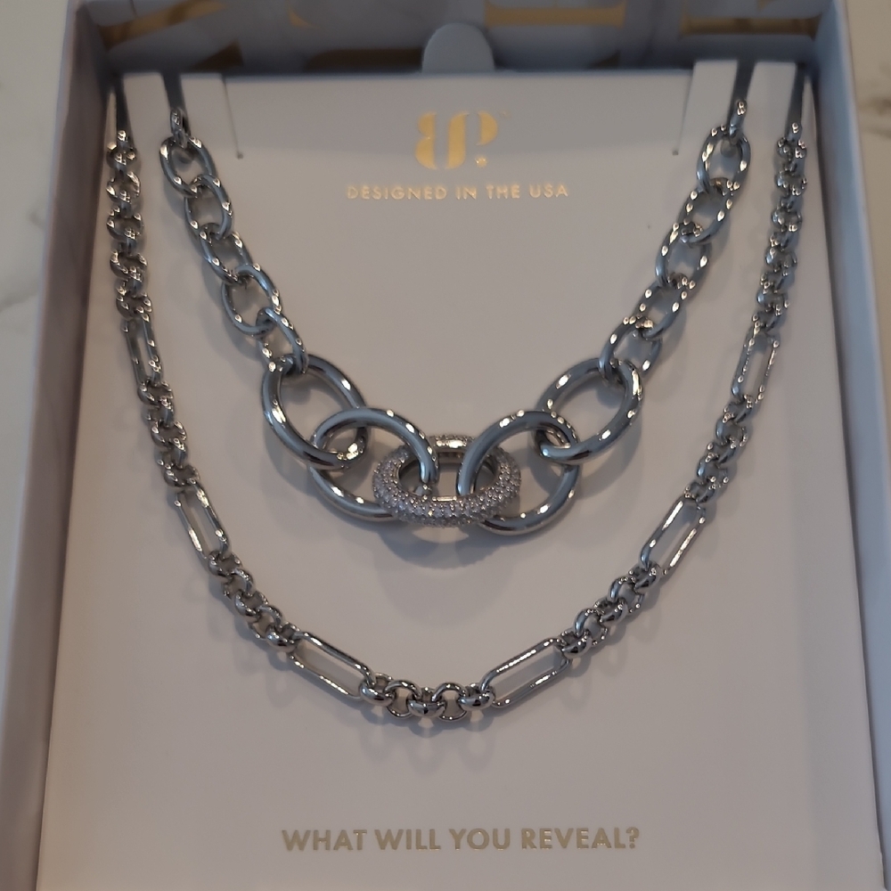 Bomb Party Luxe Layers Necklace On Silver